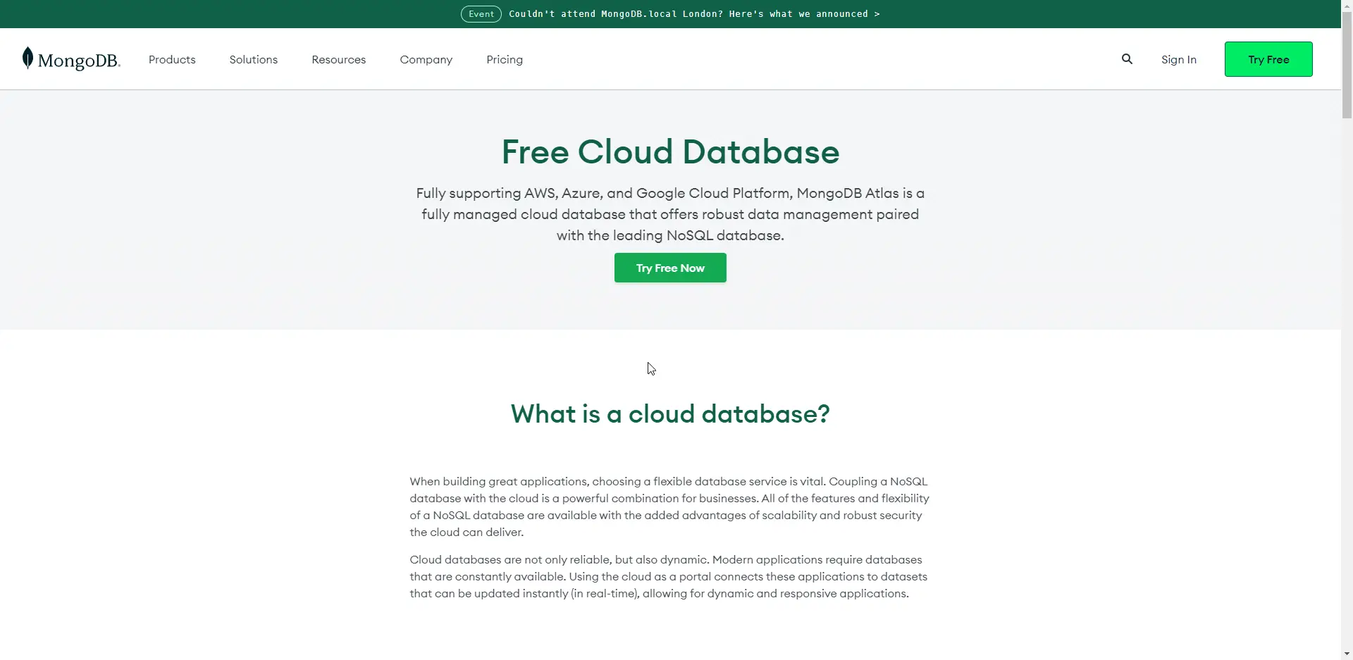 mongodb.com free-cloud-database